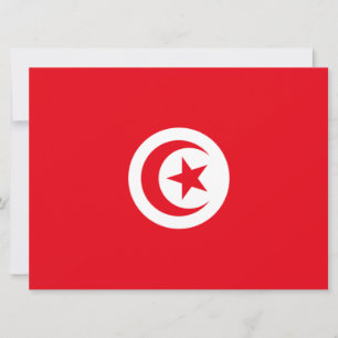 Tunesische vlag (Tunesië) (islamitische halve maan Kaart