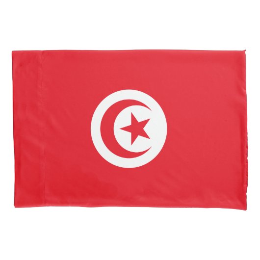 Tunesische vlag (Tunesië) (islamitische halve maan Kussensloop (Voorkant-Links)