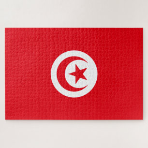 Tunesische vlag (Tunesië) (islamitische halve maan Legpuzzel