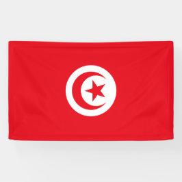 Tunesische vlag (Tunesië) (islamitische halve maan Spandoek