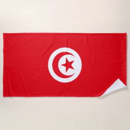 Tunesische vlag (Tunesië) (islamitische halve maan Strandlaken