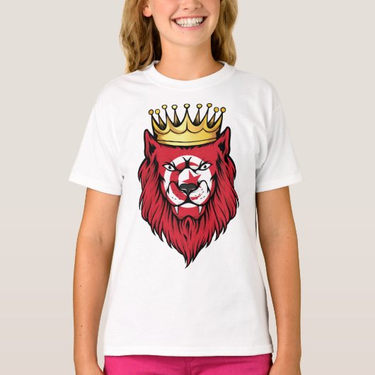 Tunesische vlag van Lion King T-shirt (Voorkant)