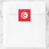 Tunesische vlag vierkante sticker (Tas)