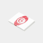 Tunesische vlag Vingerafdrukland Pride Post-it® Notes (Schuin)