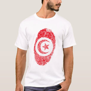 Tunesische vlag Vingerafdrukland Pride T-shirt