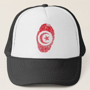 Tunesische vlag Vingerafdrukland Pride Trucker Pet