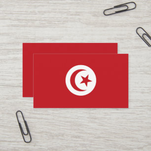 Tunesische vlag visitekaartje