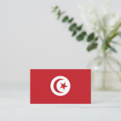 Tunesische vlag visitekaartje (Staand voorkant)