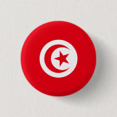 Tunesische vlag, vlag van Tunesië Ronde Button 3,2 Cm (Voorkant)