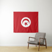 Tunesische vlag wandkleed (In Situ (horizontaal))