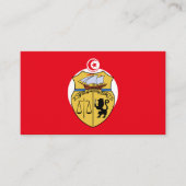 Tunesische vlag & wapen, vlag van Tunesië Visitekaartje (Voorkant)