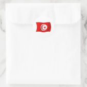 Tunesische Vlagsticker Ronde Sticker (Tas)
