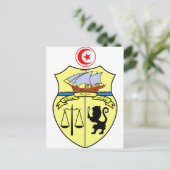 Tunesische wapenmantel briefkaart (Staand voorkant)
