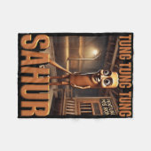 Tung Tung Sahur Ai Monster Italiaans Brainrot K Fleece Deken (Voorkant (Horizontaal))