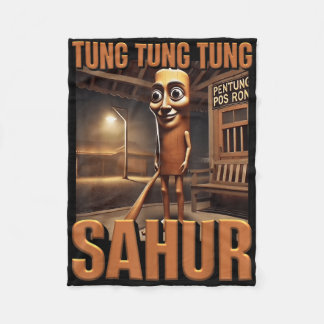 Tung Tung Sahur Ai Monster Italiaans Brainrot K Fleece Deken