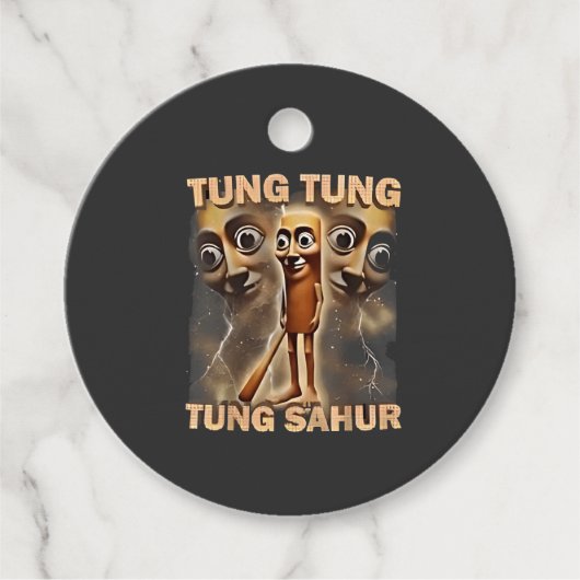 Tung tung sahur Brainrot Meme Bedankjes Labels (Voorkant)