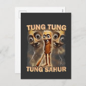 Tung tung sahur Brainrot Meme Feestdagenkaart (Voorkant / Achterkant)