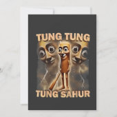 Tung tung sahur Brainrot Meme Feestdagenkaart (Voorkant)