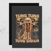 Tung tung sahur Brainrot Meme Feestdagenkaart (Voorkant / Achterkant)