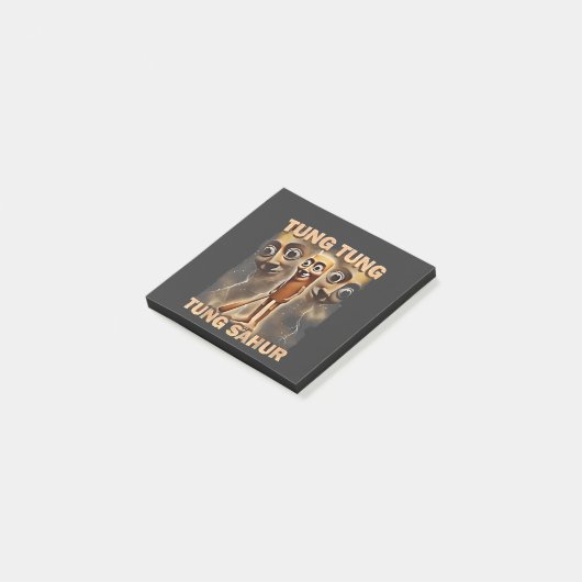 Tung tung sahur Brainrot Meme Post-it® Notes (Schuin)