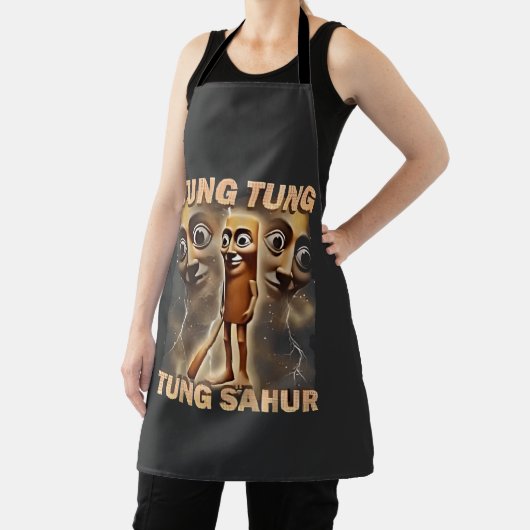 Tung tung sahur Brainrot Meme Schort (Insitu)