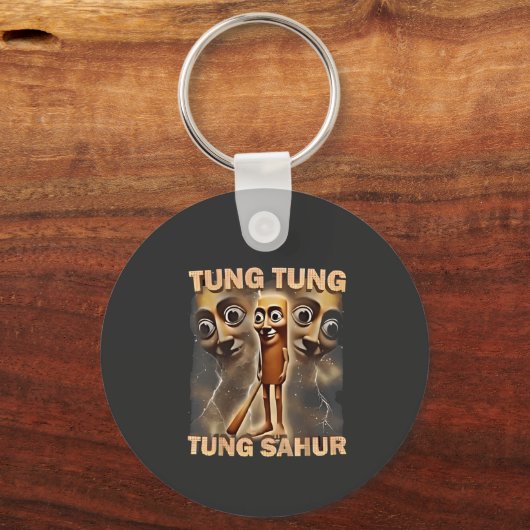 Tung tung sahur Brainrot Meme Sleutelhanger (Voorkant)