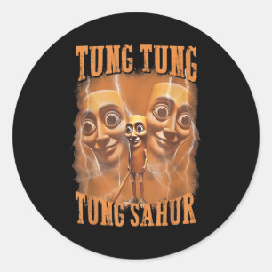 Tung Tung Sahur Funny Meme Brainrot Humor Gen Ronde Sticker