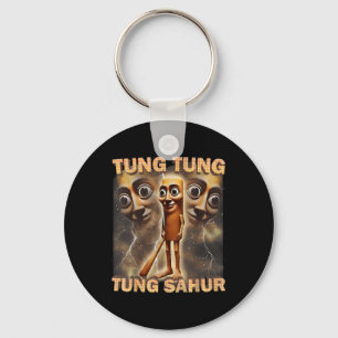 Tung Tung Sahur Funny Meme Brainrot Humor Gen Sleutelhanger