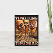 Tung Tung Sahur Italiaanse brainrot meme Kaart (Voorkant)