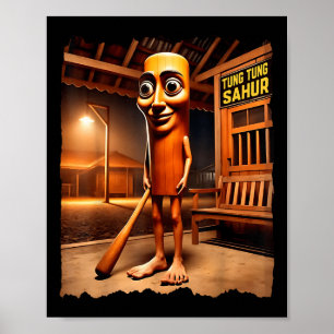 Tung-tung-sahur Italiaanse-hersenrot Grappige Gen  Poster