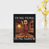 Tung Tung Sahur Italiaanse Hersenrot Meme Grappig Kaart (Gele Bloem)