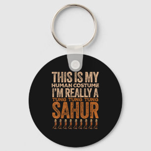 Tung Tung Sahur Menselijk Kostuum Grappig Hallowee Sleutelhanger