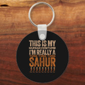 Tung Tung Sahur Menselijk Kostuum Grappig Hallowee Sleutelhanger (Voorkant)
