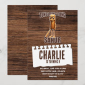 Tung tung sahur verjaardagsuitnodiging kaart (Voorkant / Achterkant)