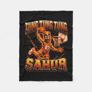 Tung tung tung sahur 67 basketbal Italiaans Fleece Deken
