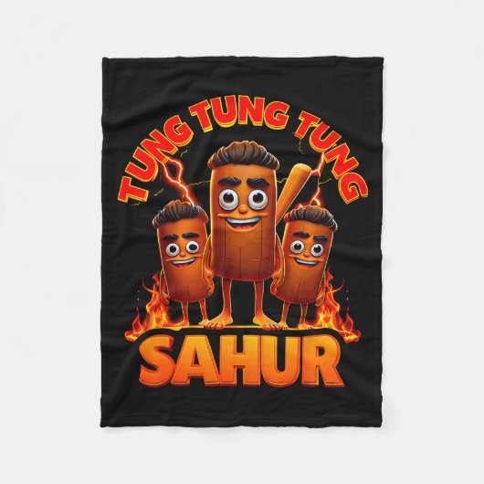 Tung Tung Tung Sahur  Fleece Deken (Voorkant)