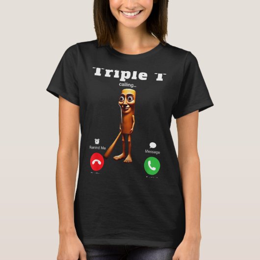 Tung Tung Tung Sahur Is Calling Meme Grappig T-shirt (Voorkant)