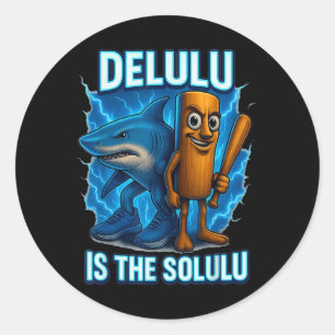 Tung Tung Tung Sahur Tralalero Tralala Grappige Me Ronde Sticker