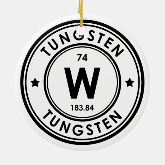 Tungsten Element Keramisch Ornament (Achterkant)