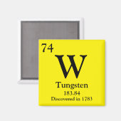 Tungsten Periodieke Tabel Magneet (Voorkant / Achterkant)