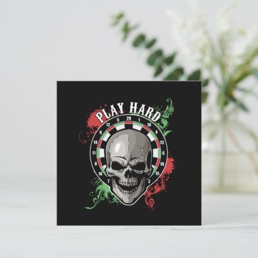 Tungsten Throwers Dartsmith Dartboard Gift Throwin Kaart (Staand voorkant)