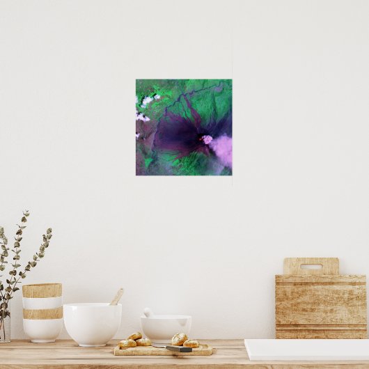 Tungurahua Volcano in Ecuador Poster (Keuken)