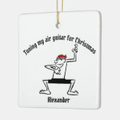 Tuning My Air Guitar voor Kerstmis Keramisch Ornament (Links)
