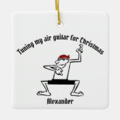 Tuning My Air Guitar voor Kerstmis Keramisch Ornament (Voorkant)