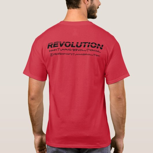 Tuning Revolution - Zwarte tekst - Facebook Tshirt (Achterkant)