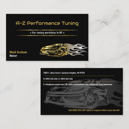 Tuning Service | Beste workshop Visitekaartje (Voorkant / Achterkant)