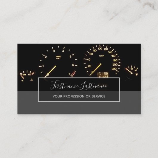 Tuningdeskundigen en monteurs, autoreparateurs visitekaartje (Voorkant)