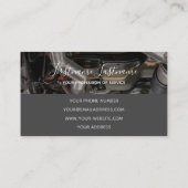 Tuningdeskundigen en monteurs reparatiewerkplaats visitekaartje (Achterkant)