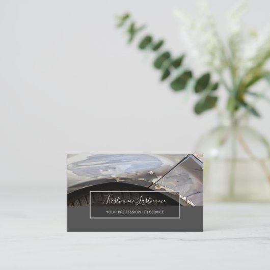 Tuningdeskundigen en monteurs reparatiewerkplaats visitekaartje (Staand voorkant)