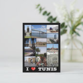 Tunis - I Love - Tunesië - Briefkaart (Staand voorkant)